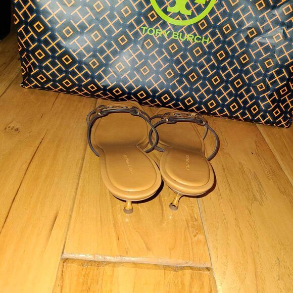 Tory Burch Designer Miller Geo Bombé Low Kitten Heel Sandal Size 9.5 - Picture 5 of 10